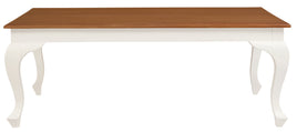 Queen Anne Coffee Table 120 x 70 cm - White Caramel