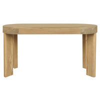 Brentwood 2 Drawer Oval Desk (Natural)
