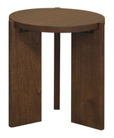 Apollo Round Solid Timber Side Table (Walnut)
