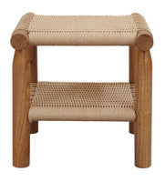 Kelly Handwoven Rattan Lamp Table (Almond)