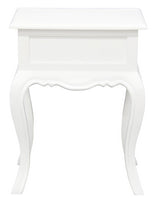 French Provincial 1 Drawer Lamp Table (White)