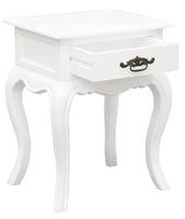 French Provincial 1 Drawer Lamp Table (White)