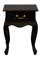 Queen Anne 1 Drawer Lamp Table (Chocolate)