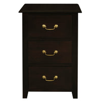 Tasmania 3 Drawer Lamp Table (Chocolate)