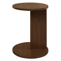 Brentwood Round Solid Timber Lamp Table (Walnut)