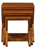 Manhattan Nest of Tables - Set of 3 (Light Pecan)