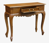 Sierra Carved 1 Drawer Sofa Table (Light Pecan)