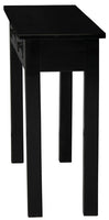 2 Drawer Straight Leg Sofa/Hall Table (Black)