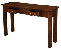 2 Drawer Straight Leg Sofa/Hall Table (Mahogany)