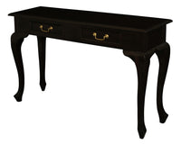 Queen Ann 2 Drawer Sofa Table (Chocolate)