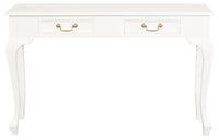 Queen Ann 2 Drawer Sofa Table (White)