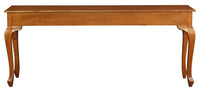 Queen Anne 3 Drawer Sofa Table - Light Pecan