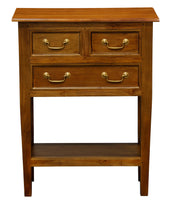 Tasmania 3 Drawer Sofa Table - Light Pecan