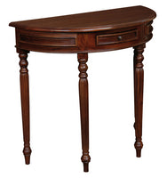 Huntley Turn Leg Half Round Sofa Table (Mahogany)