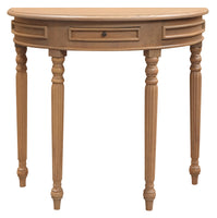 Huntley Turn Leg Half Round Sofa Table (Natural)