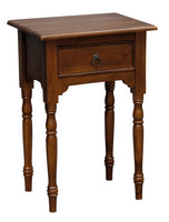 Milly Turn Leg 1 Drawer Side Table (Mahogany)