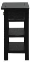 Elliot 1 Drawer Lamp Table (Black)