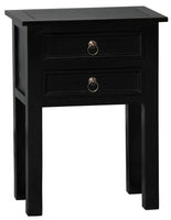 Elliot 2 Drawer Lamp Table (Black)