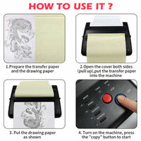 ABS Tattoo Transfer Copier Printer Machine Thermal Stencil Paper Body Art Maker