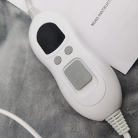 Double-side Flannel Heated Electric Throw Blanket Fast Heating Warm Washable Blue