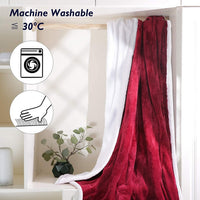 Double-side Flannel Heated Electric Throw Blanket Fast Heating Warm Washable red