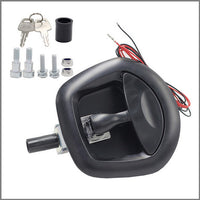 2PCS Black Central Locking T Handle Whale Tail Lock Folding Trailer Ute Canopy