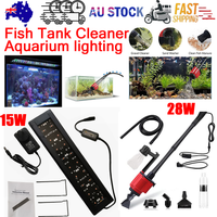 7-in-1 Aquarium Sand Washer Upgrade AU Plug / 15W 66LED RGBW Aluminum Shell Stand Light 40CM/28-Button Control