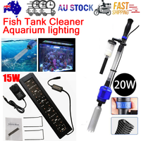 Aquarium cleaner 20W 1000L/H &15W/ 66LED RGBW aluminum shell bracket light 40CM/28-button control