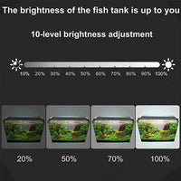 Aquarium cleaner 20W 1000L/H &15W/ 66LED RGBW aluminum shell bracket light 40CM/28-button control