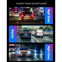 Wireless 4-Channel Split 7" Screen Monitor w/4 Reversing Camera Kit for Truck Trailer Bus