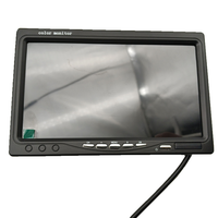 Wireless 4-Channel Split 7" Screen Monitor w/4 Reversing Camera Kit for Truck Trailer Bus
