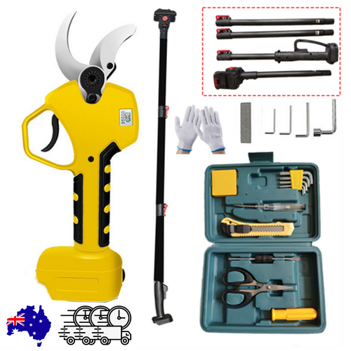 Cordless Brushless 4 Pole Pruning Shear Secateur Bush Cutter yellow Kings Warehouse Australia