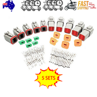 5 Set Deutsch DT 6 Way Pin Male/Female Kit Electrical Connector Plug Waterproof