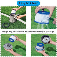 6PCS Replacement Bestway VI Filter Cartridge Inflatable Lay-Z-Spa Filters 58323