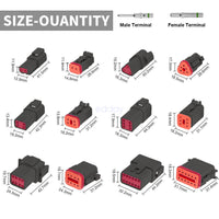 BLACK 1700X Deutsch DT Connector Kit Genuine Deutsch Crimp Tool Auto Marine