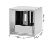 2PCS 12W LED Wall Light Waterproof Up Down Lamp Cube Sconce Yard Indoor Outdoor