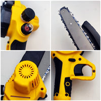 NEW 36V 8" Mini Cordless Electric Chainsaw 2XBattery  Wood Cutter Rechargeable
