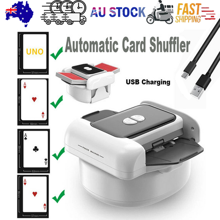 2 Deck Automatic Card Shuffler Board Game Poker Playing Cards Shuffling Machine