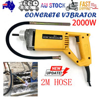 2000W Handheld Electric Concrete Vibrator 3600VPM 35mm Needle 2m Hose Cement