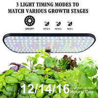 Hydroponics Plant Growing System 12 Pods Indoor Herb Garden Kit Led Light 4L Black