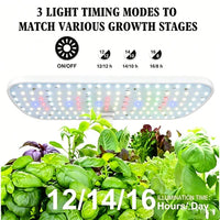 Hydroponics Plant Growing System 12 Pods Indoor Herb Garden Kit Led Light 4L WHITE