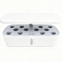 Hydroponics Plant Growing System 12 Pods Indoor Herb Garden Kit Led Light 4L WHITE