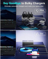 1000W GaN Fast Charging Station 10Ports USB&Type-C for iPhone, Laptops, MacBook