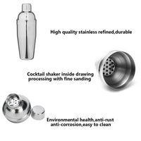 Cocktail Shaker Set Bar Strainer Bartender Kit Mixer Martini Spirits Maker