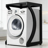 ORIGINAL Dryer Stand Maxi: Portable Dryer Rack Heavy Duty Steel Capacity Black for Washer/Dryer/Mini Fridge