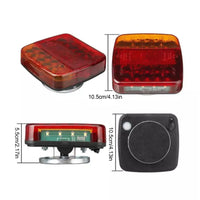 2X 7Pin LED Magnetic Wireless Trailer-TailLight Kit For Trailer Truck Automotive