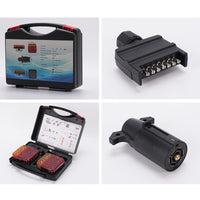 2X 7Pin LED Magnetic Wireless Trailer-TailLight Kit For Trailer Truck Automotive