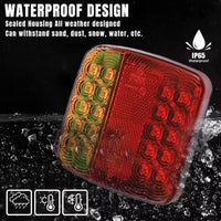 2X 7Pin LED Magnetic Wireless Trailer-TailLight Kit For Trailer Truck Automotive