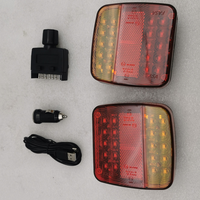 2X 7Pin LED Magnetic Wireless Trailer-TailLight Kit For Trailer Truck Automotive