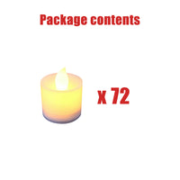 72X LED White Tealight Candle Flameless Wedding Party Decor